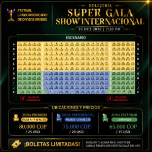 Boleta Estándar – Show Internacional | Viernes 16, 7:00 PM